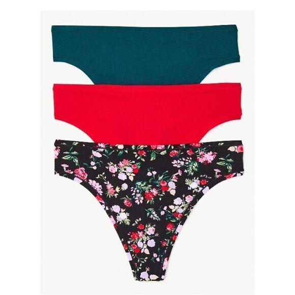 WOMEN'S INFINITE COMFORT Thong Underwear Panties 2, 3-Packs Size 3X - Picture 6 of 11